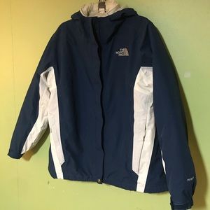 The North Face HyVent Blue/White Coat